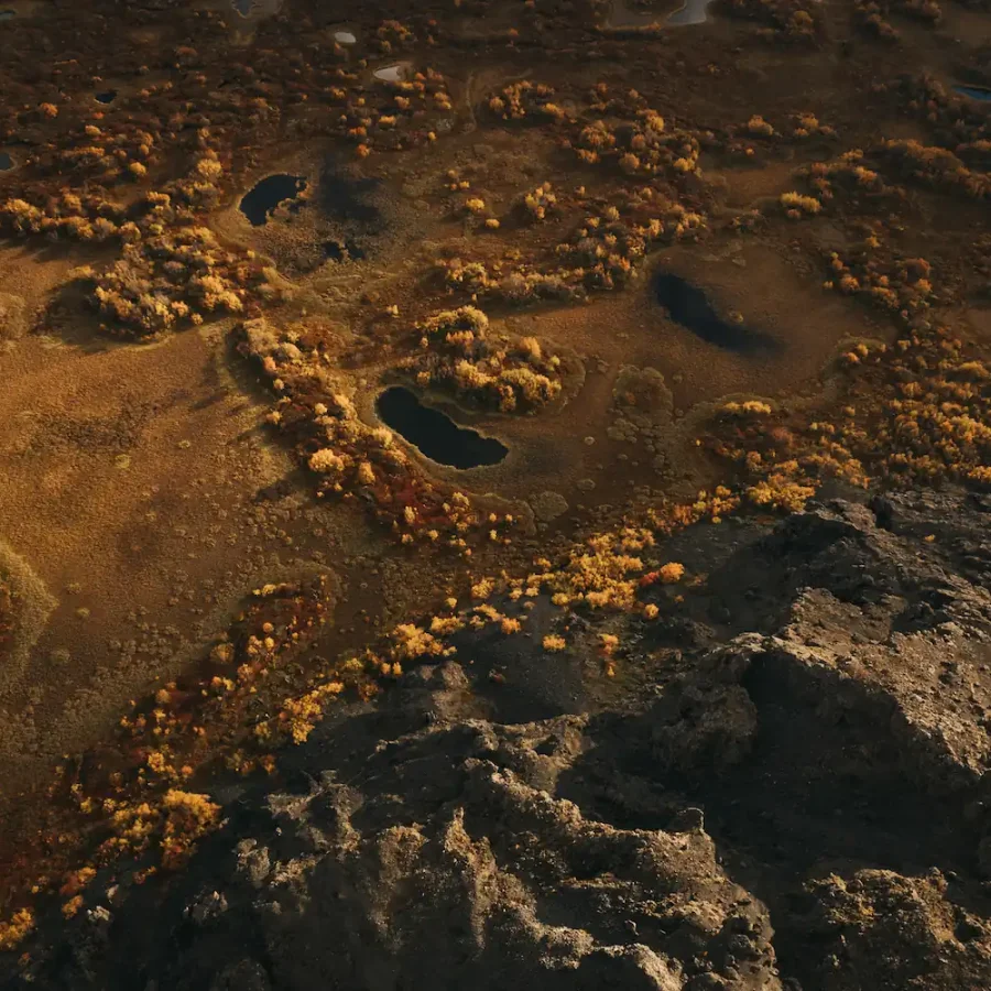 Myvatn Wetlands & Lava Flow Aerial Print – Limited Edition