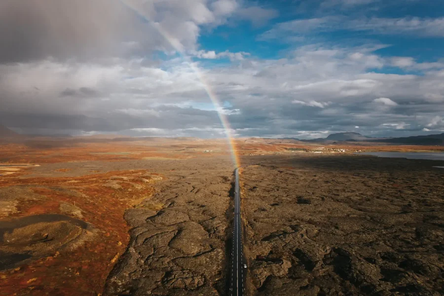 Myvatn Storm & Rainbow Road Print – Limited Edition
