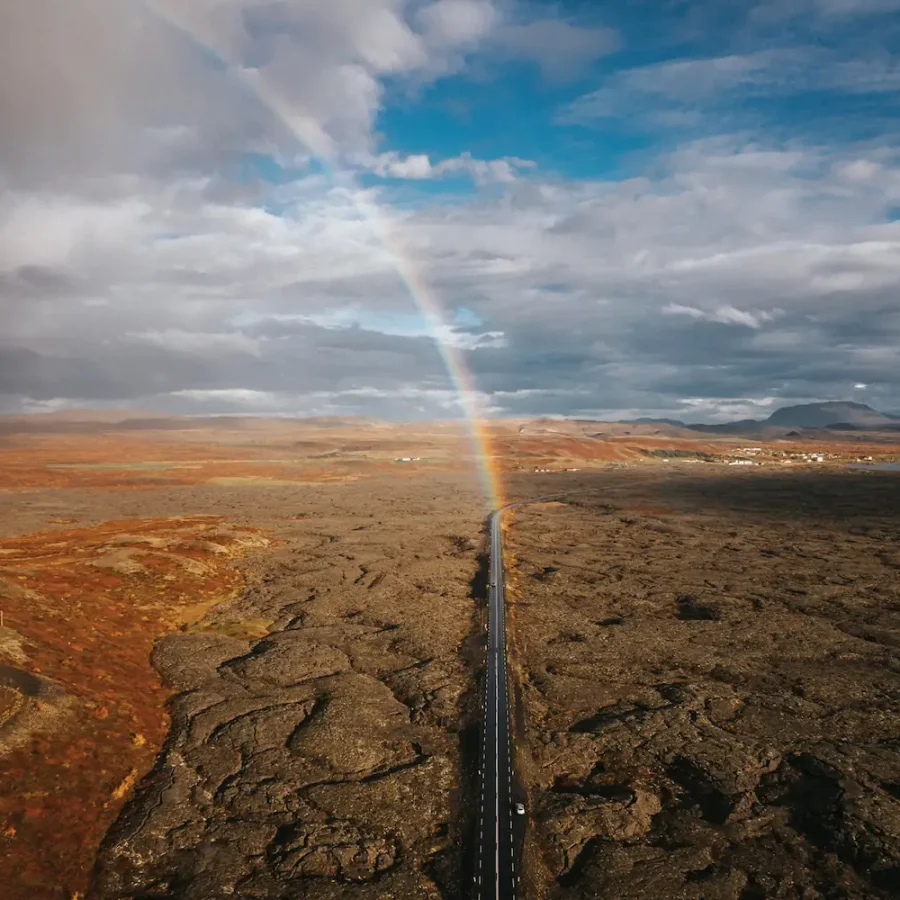 Myvatn Storm & Rainbow Road Print – Limited Edition
