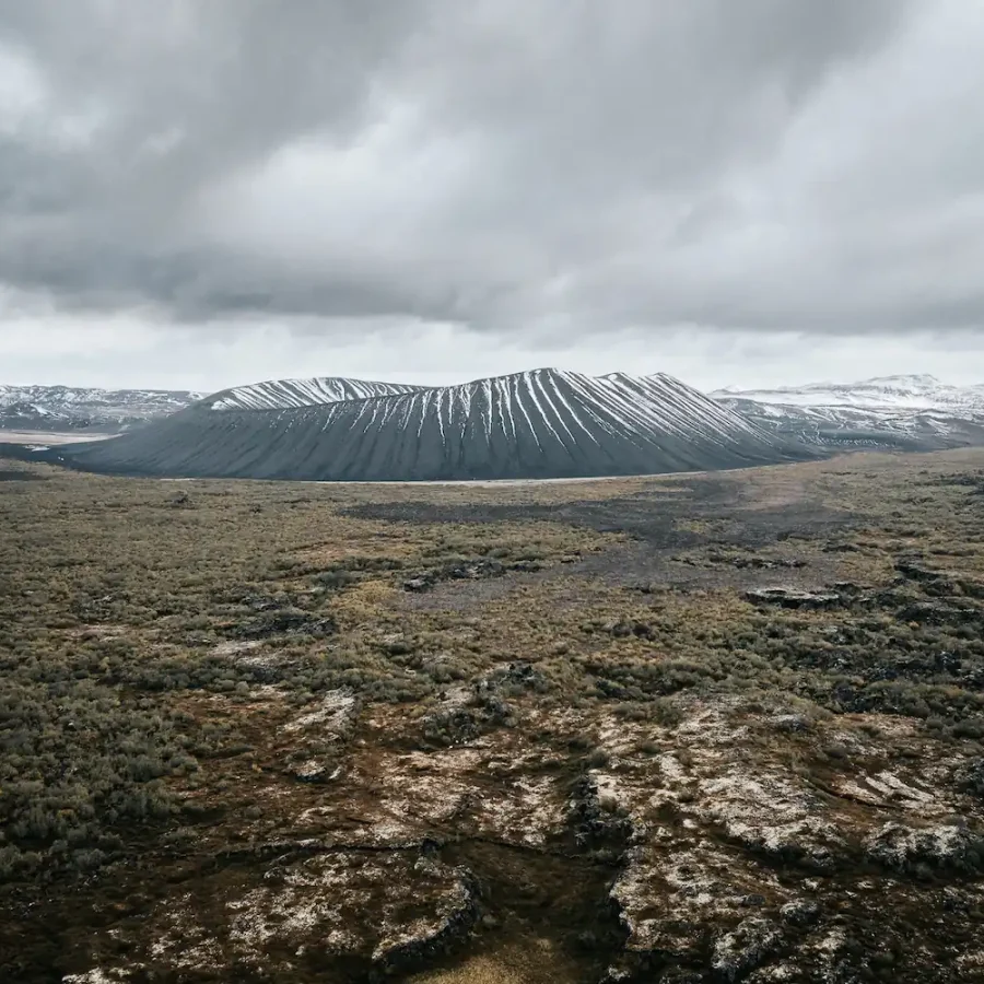 Krafla Crater Striped Snow Print – Limited Edition