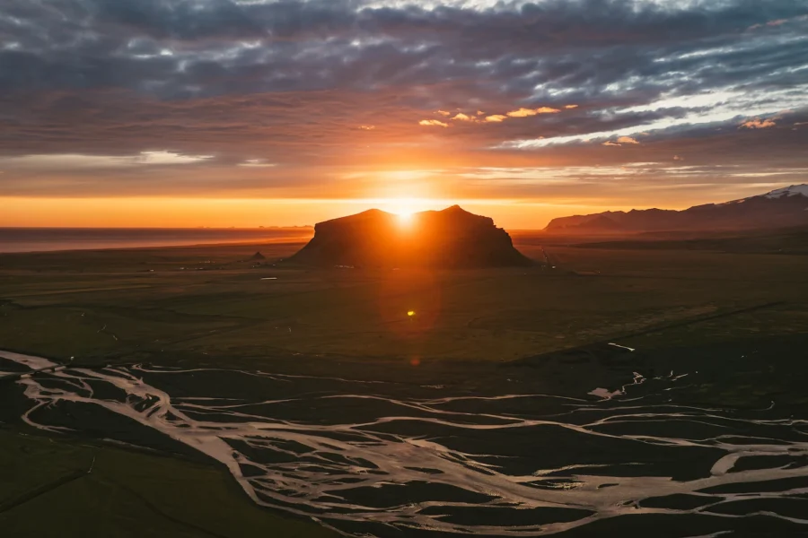 Mount Pétursey Sunset Silhouette Print – Limited Edition