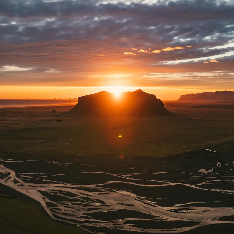 Mount Pétursey Sunset Silhouette Print – Limited Edition