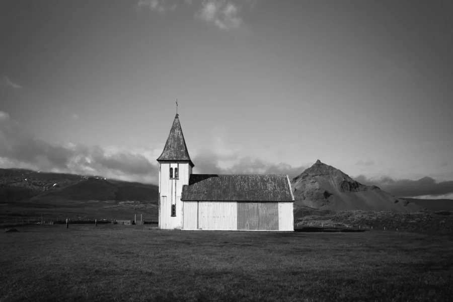 Church of Hellnar Black & White Print – Limited Edition