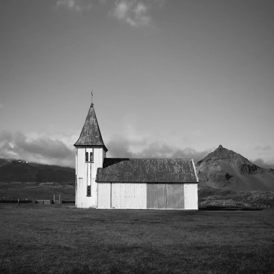 Church of Hellnar Black & White Print – Limited Edition