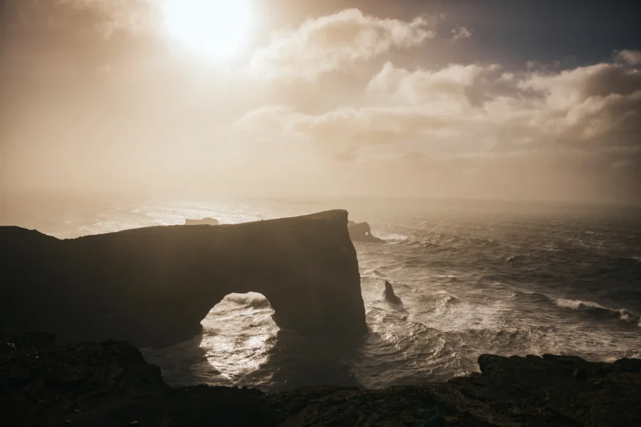 Dyrhólaey Arch Sunset Print – Limited Edition