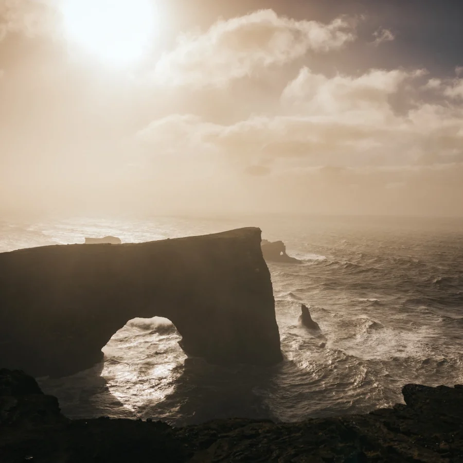 Dyrhólaey Arch Sunset Print – Limited Edition