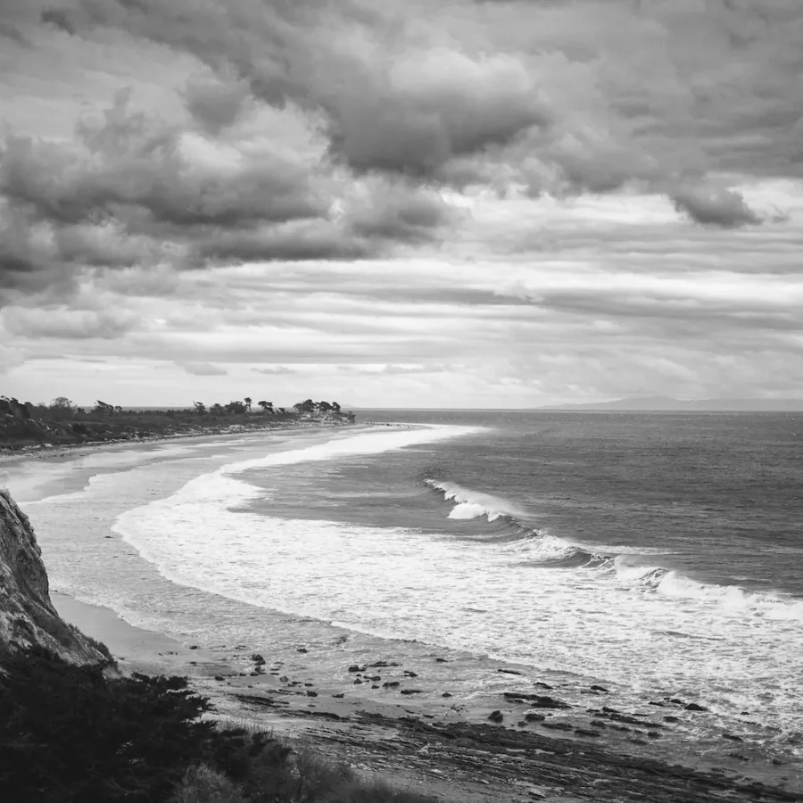 Ellwood Coastline Print – Limited Edition (Black & White)