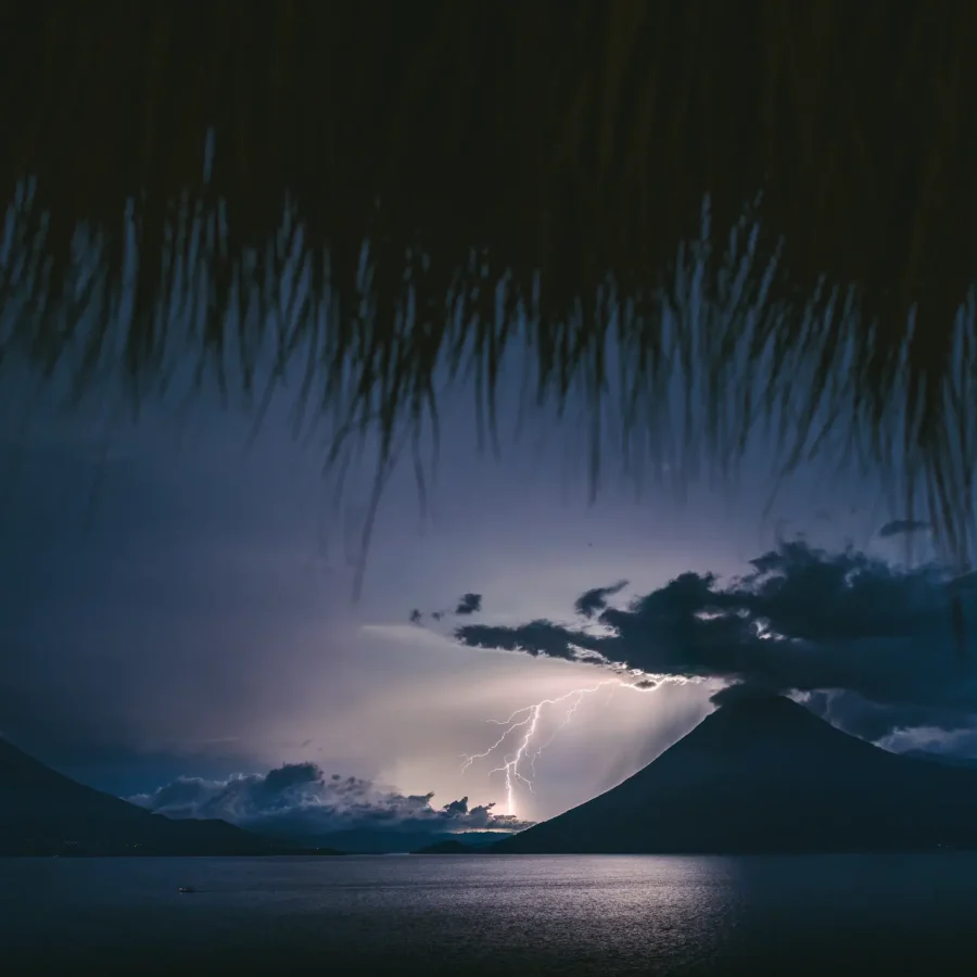 Lake Atitlán Lightning Strike Print – Limited Edition